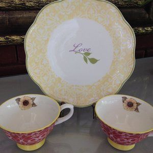 Love - Plate & 2 Cups